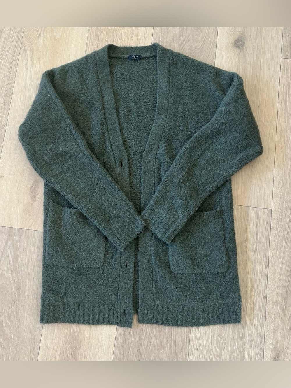 Rails Women's Oversized Olive Green Wool Cardigan Size Medium
